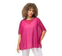 Ulla Popken, Ladies Plus Size Chiffon Blouse, Fuchsia Pink, 32 UK/38 UK