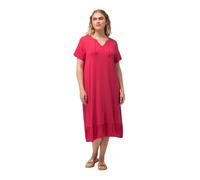 Ulla Popken Women's Jersey midi Dress, red, 24-26