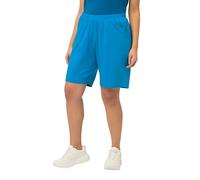 Ulla Popken Women's Jersey Shorts, Pockets, Elastic Waistband 818396 Trouser, Blue, 32W x 32L