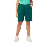 Ulla Popken, Ladies Plus Size Jersey Shorts Pockets Elastic Waist, Green, 32W x 32L