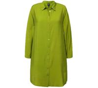 Ulla Popken, Ladies Plus Size Long Slit Blouse A-Line, Green, 24 UK/26 UK