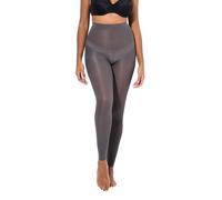 Ulla Popken Ladies Plus Size Plus Size 60 Denier Flat Seam Tights Leggings, dark grey, 56-58