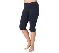 Ulla Popken Ladies Plus Size Plus Size Cycling Knee Length Spandex Up to Size 74/76 567565, Blue Black, 45W / 32L