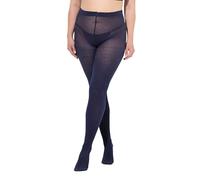 Ulla Popken Ladies Plus Size Plus Size Knitted Tights Fashion Cable Knit Warm, navy, 46-48