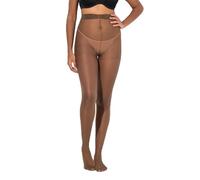 Ulla Popken Womenswear Plus Size Curvy 3 Pack Silky Viscose Pantyhose mocca 34/36 668121341-60+