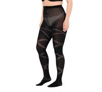 Ulla Popken Ladies Plus Size Plus Size Tights Stripe, black, 46-48