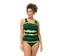 Ulla Popken Women's Alice Softline Acid Batik 827760 Swimsuit One Piece, Green, 58-60