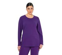 Ulla Popken Women's Langarm-Shirt Long Sleeve Top, Deep Purple, 16-18