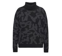 Ulla Popken women’s plus size jumper with letters and ribbed turtleneck