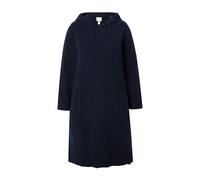 Ulla Popken women’s plus size knitted dress with nubs and a hood with long...