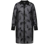 Ulla Popken women’s plus size long blouse chiffon metallic feathers shirt...