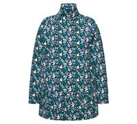 Ulla Popken women’s plus size long shirt with floral stand-up collar and...