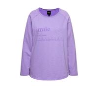 Ulla Popken women’s plus size shirt flock lettering A line round neck