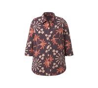 Ulla Popken women’s plus size sweat jacket with shirt collar and 3/4 bell...