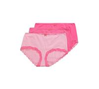 Ulla Popken Women's 3pcs, Hipster dotted and striped Slips, beere, 62-64