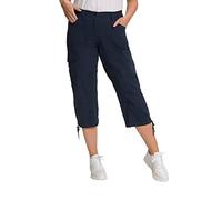 Ulla Popken Women's 7/8 Cargohose Cargo Pants, Marine, 56W / 32L