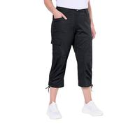 Ulla Popken Women's 7/8 Cargohose Cargo Pants, Schwarz, 50W / 32L