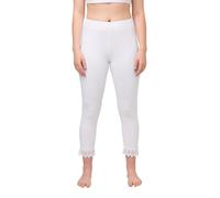Ulla Popken Women's 7/8 Leggings Trousers, Snow White, 50W / 32L