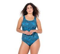 Ulla Popken Women's Badeanzug Alice, Softline, Blattfeuerwerk One Piece Swimsuit, fir Green, 50-52