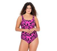 Ulla Popken Women's Badeanzug Alice, Softline, Dg, Flowerpower One Piece Swimsuit, Orchid, 50-52