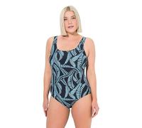 Ulla Popken Women's Badeanzug Alice, Softline, Dg, Ranken One Piece Swimsuit, Black, 38-40