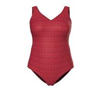 Ulla Popken Women's Badeanzug, Struktur, Ohne Softcups, V-Ausschnitt Swimsuit, Structure, No Soft Cups, V-Neck (Pack of 1)