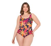Ulla Popken Women's Badeanzug, Wald, Ohne Softcups, Rundhals, Vorderfutter One Piece Swimsuit