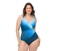 Ulla Popken Women's Badeanzug Wickel Farbverlauf, Dana One Piece Swimsuit, Blue, 18