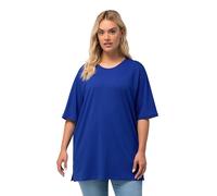 Ulla Popken Women's Basic Shirt, Crew Neck T, Cobalt Blue, 32 UK/34 UK