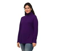 Ulla Popken Women's Basic Polo Shirt T, Deep Purple, 24-26