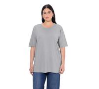 Ulla Popken Women's Basic T-Shirt, Round Neck T-Shirt Light Grey mélange 28/30