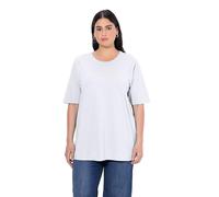 Ulla Popken Women's Basic T-Shirt, Round Neck T-Shirt Snow White 28/30