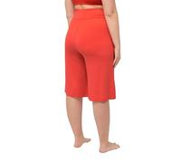 Ulla Popken Women's Bermuda, Wide, Straight Leg, Elastic Waistband 818539 Trouser, red, 32W x 32L