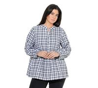 Ulla Popken Women's Blouse with Checked Pattern Blouses, Black, 28 UK/30 UK