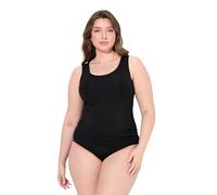 Ulla Popken Women's Bonded Tank top T-Shirt, Black, 24-26