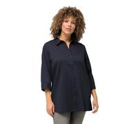 Ulla Popken Women's Bubble Blouse, Navy, 28-30