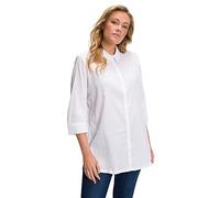 Ulla Popken Women's Bubble Blouse, Snow White, 28-30