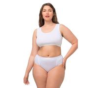 Ulla Popken Women's Bustier, Schlupfform, einfarbig T-Shirt Bra, Snow White, 62-64
