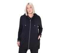 Ulla Popken Women's Contrast Piping Zip-up Hoodie Sweatshirt (pack of 1)