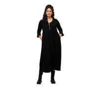 Ulla Popken Women's Dress with Zip, Black, 24/26