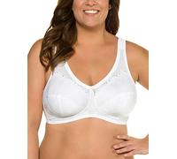 Ulla Popken Women's Entlastungs-bh, Kelly, Ohne Bügel, Spitze Wireless Bra, White (Weiss 20), 44F