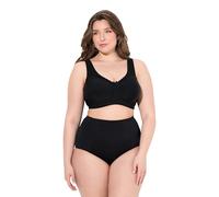 Ulla Popken Women's Entlastungs-bh, Struktur, Ohne Bügel, Cup C-H Bra, Black, 56D