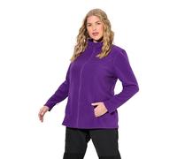 Ulla Popken Women's Fleecejacke, Baukastensystem, Innenjacke, Stehkragen Fleece Jacket, Dark Plum, 50-52