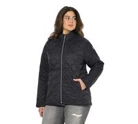 Ulla Popken Women's Hyprar Lightweight Quilted Water-Repellent Recycled Jacket, black, 46-48