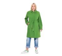 Ulla Popken Women's Hyprar Softshell-Trenchcoat, Wasserabweisend, Gürtel Coats, Mint Green, 58-60