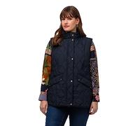 Ulla Popken Women's Landhaus Steppweste Fasan-Futter Vest, Navy, 24-26