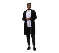 Ulla Popken Women's Strickjacke, Lange, Offene Form, Weicher Feinstrick Cardigan, Long, Open Shape, Soft fine Knit, Black, 20-22'