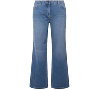 Ulla Popken Women's Marlenejeans Mary, weites Bein, Komfortbund, Biobaumwolle, Blue Denim, 47W / 32L