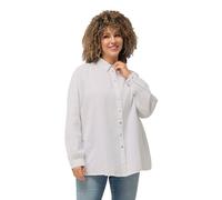 Ulla Popken Women's Muslin Shirt Blouse, White, 24 UK/26 UK