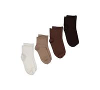 Ulla Popken Women's Pack of 4 Stockings, Wide Shaft, Bamboo Viscose, Multi-Coloured, One Size